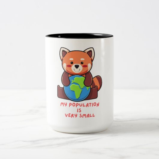 赤いパンダ:私の人口は非常に小さい。 ツートーンマグカップ (中央)