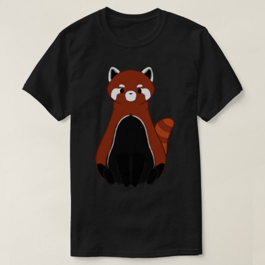 赤いパンダ Tシャツ (デザイン正面)