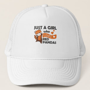 赤いパンドラ(PANDAS)女の子は赤いパンダかわいいかわいい動物を愛 キャップ