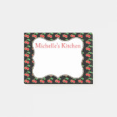 赤いパーソナライズされたさくらんぼの投稿Itメモ ポストイット (正面)