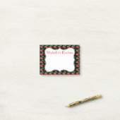 赤いパーソナライズされたさくらんぼの投稿Itメモ ポストイット (デスク上)