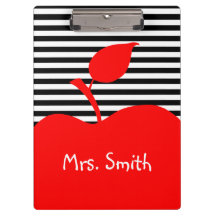 赤いパーソナライズされたりんご白黒のストライプ