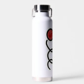 赤いパーソナライズされたカスタムボッチェボールギフト ウォーターボトル (正面)