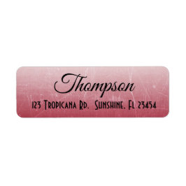 赤いパーソナライズされたグラデーション差出人住所ラベル ラベル