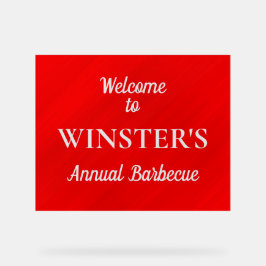 赤いパーソナライズされたグラマー幾何学的 アクリルサイン