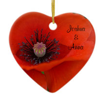 赤いパーソナライズされたケシ