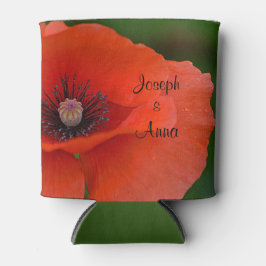 赤いパーソナライズされたケシ 缶クーラー