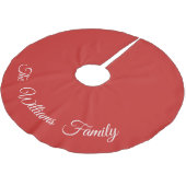 赤いパーソナライズされたツリースカート ブラッシュドポリエステルツリースカート (アングル)