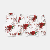 赤いパーソナライズされたバラ柄の愛用ボックス フェイバーボックス (折り畳みなし)