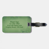 赤いパーソナライズされたヘアダンスを持つアイリッシュダンサー ラゲッジタグ (裏面横)