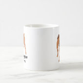 赤いパーソナライズされたボクサー犬 コーヒーマグカップ (中央)