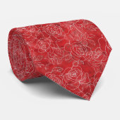 赤いパーソナライズされたロ結婚スのネックタイ ネクタイ (ロール)