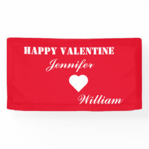 赤いパーソナライズされた名前ヴィンテージハッピーバレンタイン