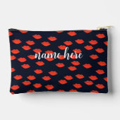 赤いパーソナライズされた唇のメイクアップパウチ アクセサリーポーチ (裏面)