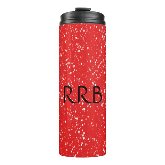 赤いパーソナライズされた斑点のある熱タンブラー タンブラー (正面)