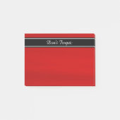 赤いパーソナライズされた白黒の投稿Itメモ ポストイット (正面)