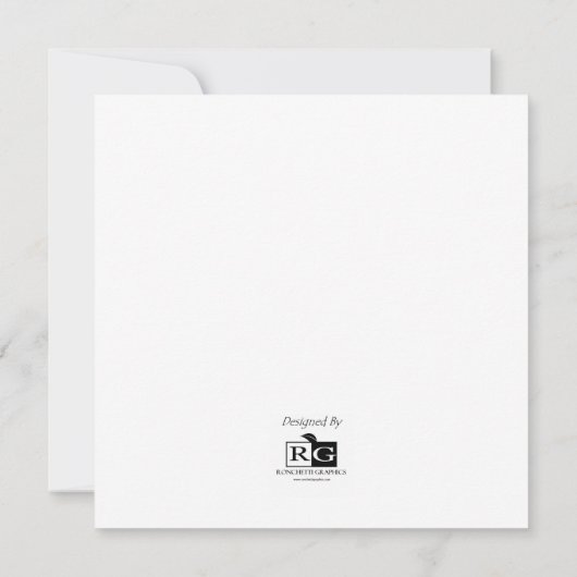 赤いパーソナライズされた結婚式招待状 招待状 (裏面)