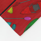 赤いパーソナライズされた虹のカヤック フリースブランケット (角)