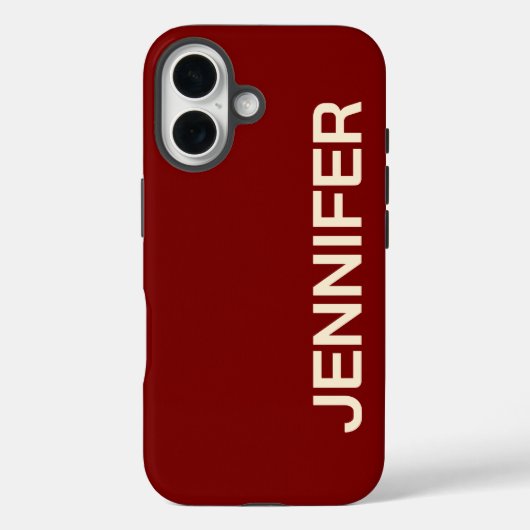 赤いパーソナライズされた電話ケース、彼女または母への贈り物 Case-Mate iPhoneケース (裏面)