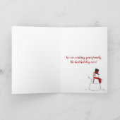 赤いパーティーカップのクリスマスサンタハット シーズンカード (内部)