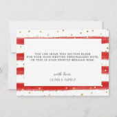 赤いパーティー帽子 サンキューカード (裏面)