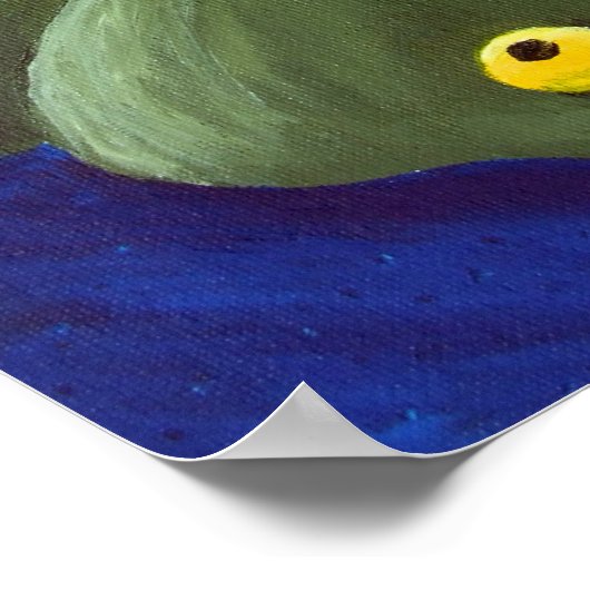 赤いヒエラーカドリング絵画カエル ポスター (角)