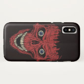 赤いヒビ割れたドクロ Case-Mate iPhoneケース (裏面(横))