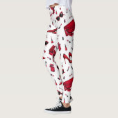 赤いヒール、ファッションアクセサリーパターン。 レギンス (左)