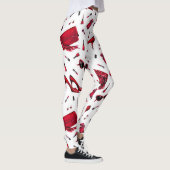 赤いヒール、ファッションアクセサリーパターン。 レギンス (右)