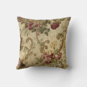 赤いビクトリアンバラと巻物 クッション (裏面)