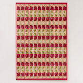 赤いビクトリアンバラ ジグソーパズル (縦)