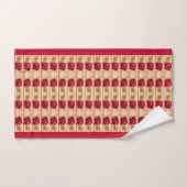 赤いビクトリアンバラ バスタオルセット (ハンドタオル)