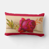 赤いビクトリアンバラ ランバークッション (裏面)