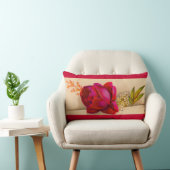 赤いビクトリアンバラ ランバークッション (椅子)