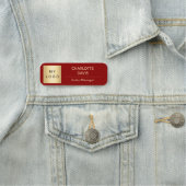 赤いビジネスロゴ従業員モダン 名札 (インサイチュ)