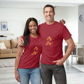 赤いビジネスロゴ Tシャツ