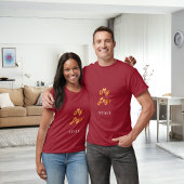 赤いビジネス ロゴ スタッフ エンプロイ Tシャツ