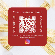 赤いビジネスQRコードInstagram
