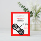 赤いビデオゲームパーティーの招待状 招待状 (スタンド正面)