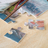 赤いビロードおよび白い毛皮のビクトリアンなサンタクロース ジグソーパズル (側面)