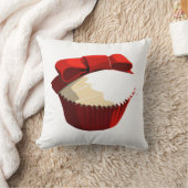赤いビロードのカップケーキ クッション (ブランケット)