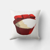 赤いビロードのカップケーキ クッション (裏面)