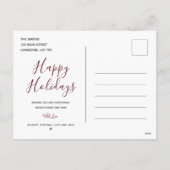 赤いビロードのクリスマスの写真は郵便はがき感謝していしています シーズンポストカード (裏面)