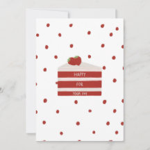 赤いビロードの誕生日カード