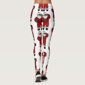 赤いビロードの黒いサンタ レギンス (裏面)