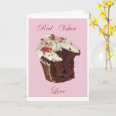 赤いビロード愛挨拶状 カード (黄色い花)