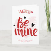 赤いビーおもしろいム鉱山ハートバレンタインボーイズギフト シーズンカード (正面)