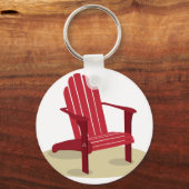 赤いビーチ椅子 キーホルダー (正面)