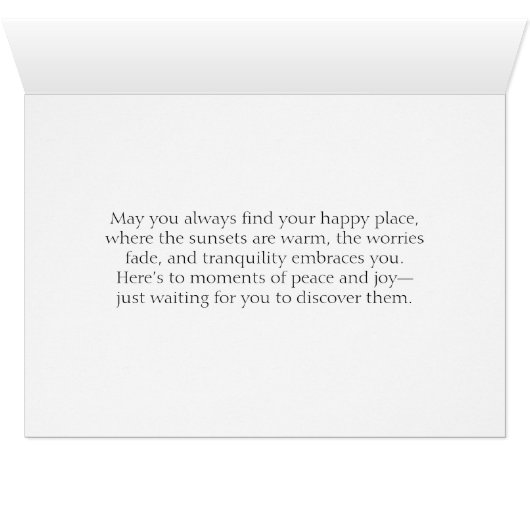 赤いビーチ絵を描の椅子の感じはより良いカード (内部横(下))