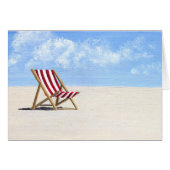 赤いビーチ絵を描の椅子の感じはより良いカード (正面横)